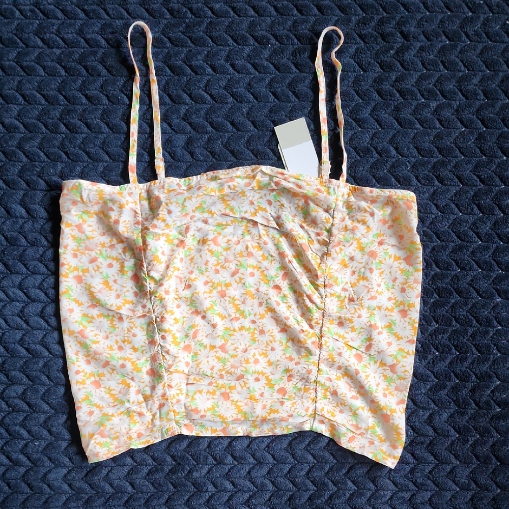 BP Floral Ruched Bustier Camisole